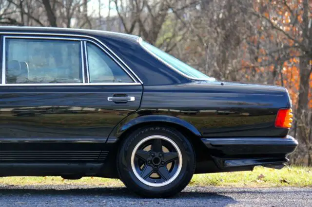 1984 mercedes amg sel premerger black/black 2 owner serviced rare! euro-spec nr