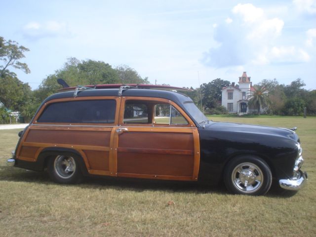 vintage 1949 ford custom woody wagon woodie surf mercury hot rod race v8 beach