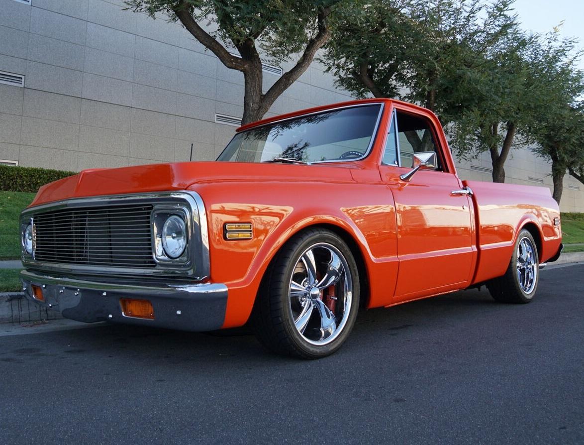 1971 chevrolet c10 1/2 ton full size fleetside custom rest mod short bed pick up