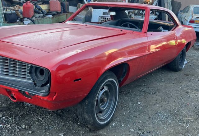 1969 chevrolet camaro coupe red rwd manual