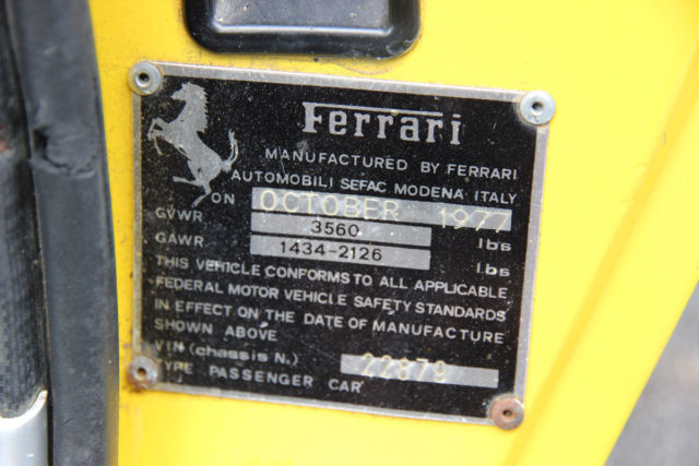 1977 ferrari 308 gtb serial number 22879