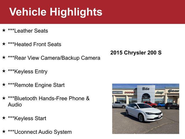2015 chrysler 200 s