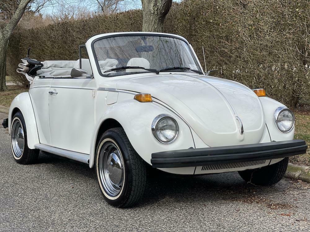 1977 volkswagen beetle classic convertible white 46614 miles