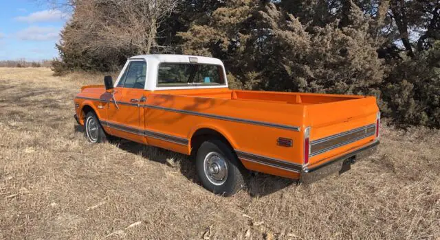1971 chevrolet c10 pickup orange rwd automatic cheyenne