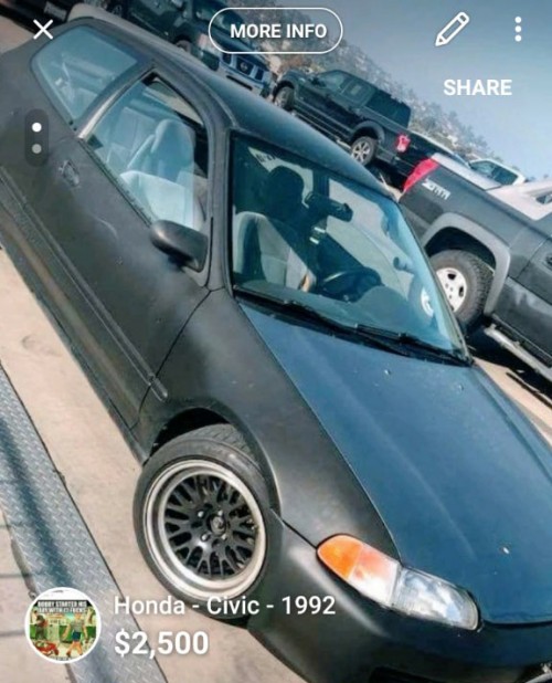 1992 honda civic in california by owner