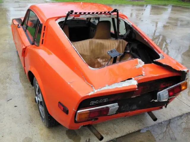 1974 saab sonett iii spare v4 engine and manual transmission and fuel tank