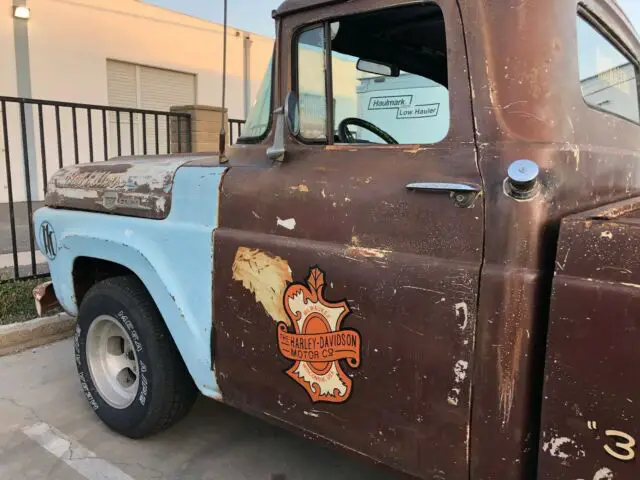 1959 ford f100 pickup harley davidson pinstripe shop truck chopper bobber