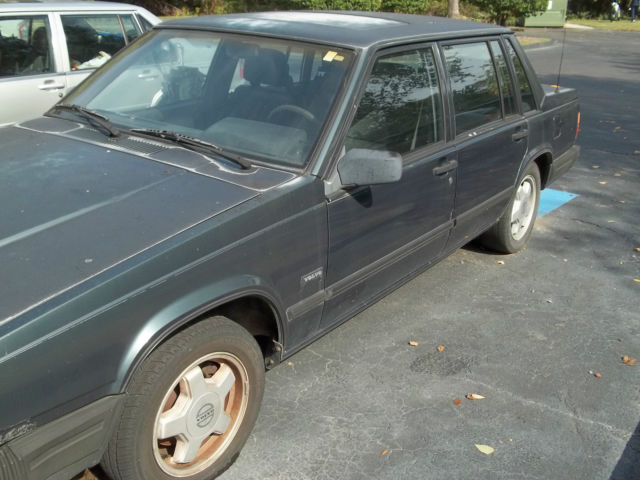 used 1988 volvo 744tga turbo 4 door blue green with sunroof - pick up only!