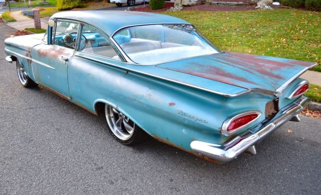1959 chevrolet biscayne patina resto mod impala bel air sbc 383 4spd hot rod rat