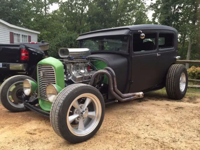 1929 ford model a 2 door sedan hot rod custom