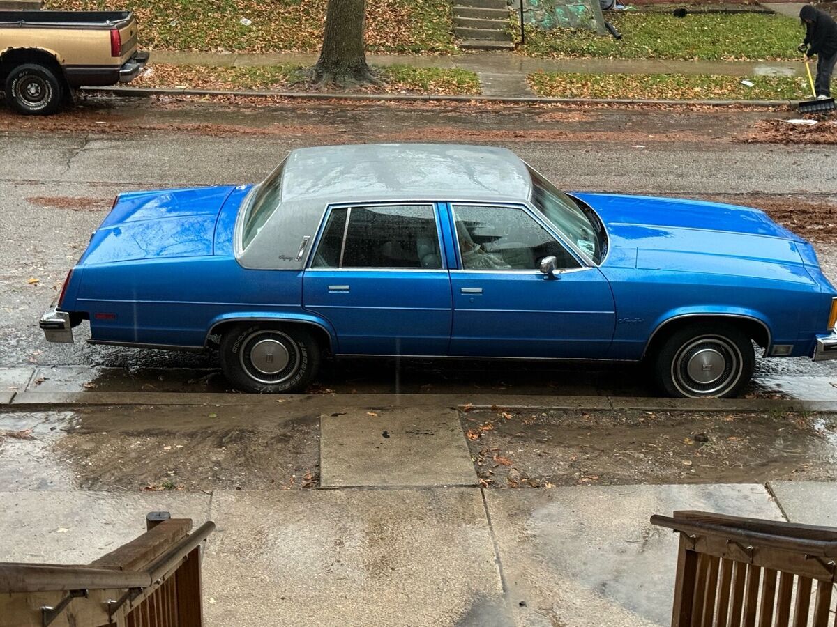 1978 oldsmobile 98 blue rwd automatic regency