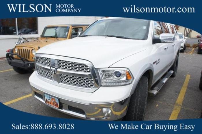 2016 ram ram pickup 1500 laramie 4x4 laramie 4dr crew cab 5.5 ft. sb pickup for sale in logan, utah