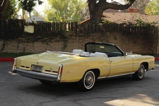 1975 cadillac eldorado convertible /ac 29811 miles yellow convertible v8 automat