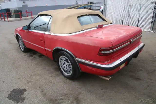 (wwp)1989 chrylser tc convertible by maserati 4cylinder 2.2lautomatic no reserve