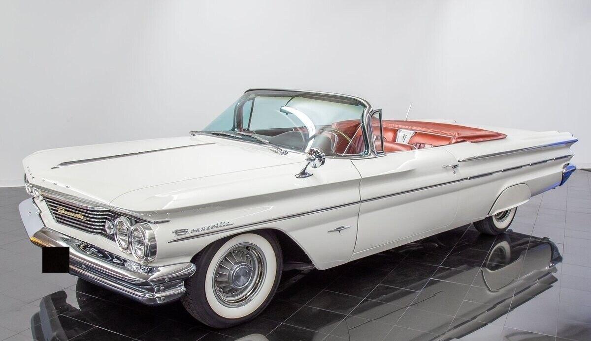 1960 pontiac bonneville original shelltone ivory white 12634 miles