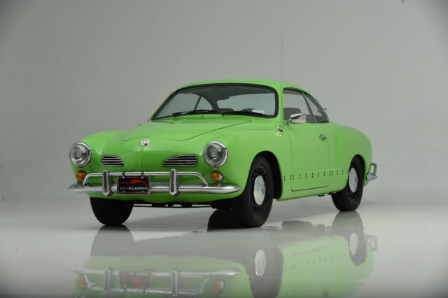 1969 volkswagen karmann ghia - lime green! well preserved and rare