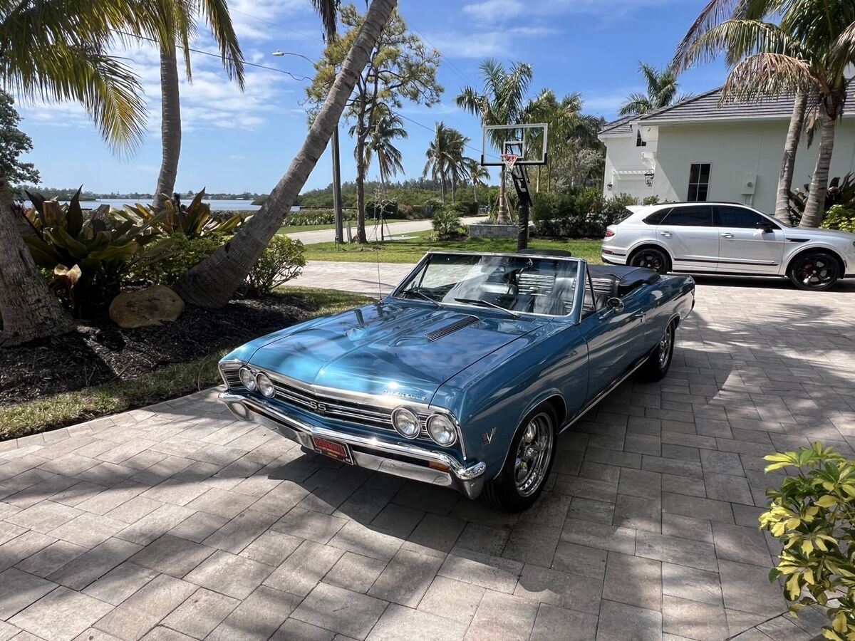 1967 chevrolet chevelle ss convertible blue