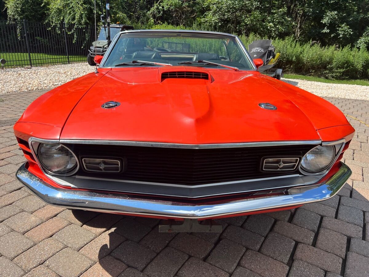 1970 ford mustang convertible orange rwd automatic