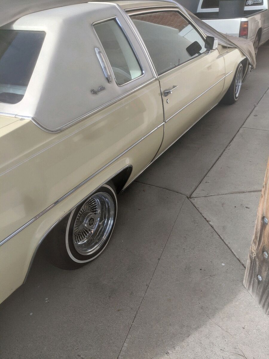 1978 cadillac de ville yellow 2door