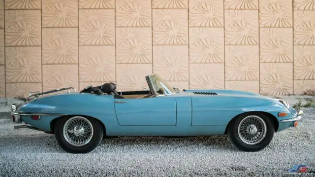 1970 jaguar e-type 0 miles light blue 4.2 liter dohc inline 6 4 speed manual