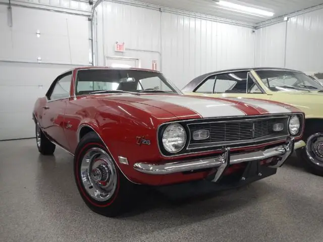 1968 chevrolet camaro z28 z28 24074 miles red 302 4-speed manual
