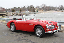 convertible, red, sports car, british