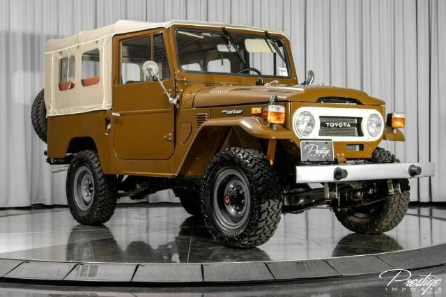 1975 toyota fj43 soft top suv manual bronze