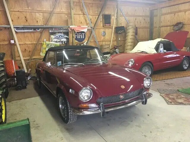 fiat 124, 1971 red