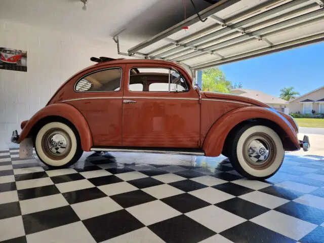 1956 volkswagen beetle sedan red rwd manual classic