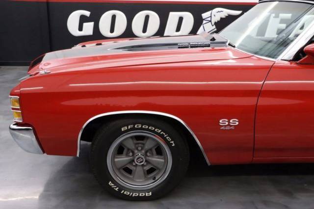 1971 chevrolet chevelle 49870 miles red with black stripes convertible 454ci v8