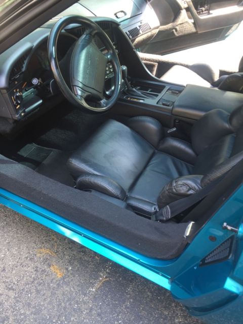 1992 chevrolet corvette chevy coupe blue 23000 t-tops