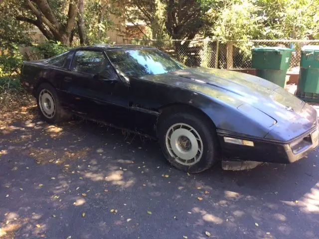 1987 chevrolet corvette black on black