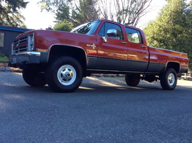 chevy chevrolet 454 1-ton 4x4 4wd quad cab 3+3 silverado k3500 k2500 k/c2500