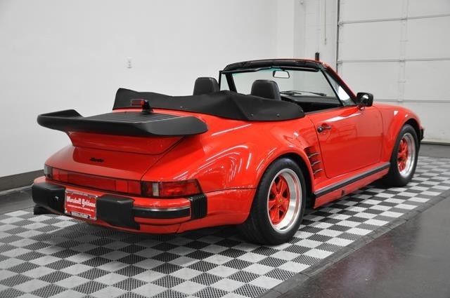 1988 porsche 930s slantnose cabriolet guards red/black only 3000 miles