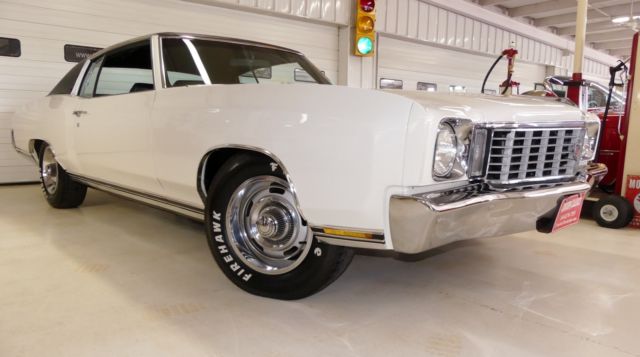 1972 chevrolet monte carlo 83654 miles white 2 door hard top 350 automatic