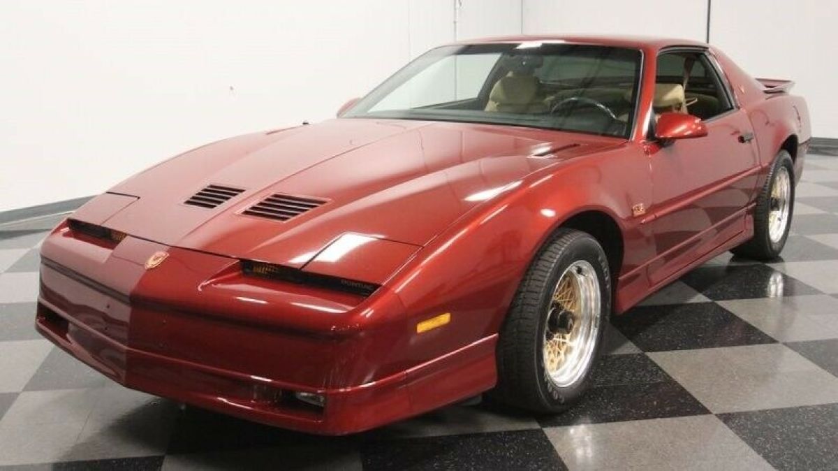 classic vintage chrome trans am gta 5.7 liter l98 v8 auto trans firemist red