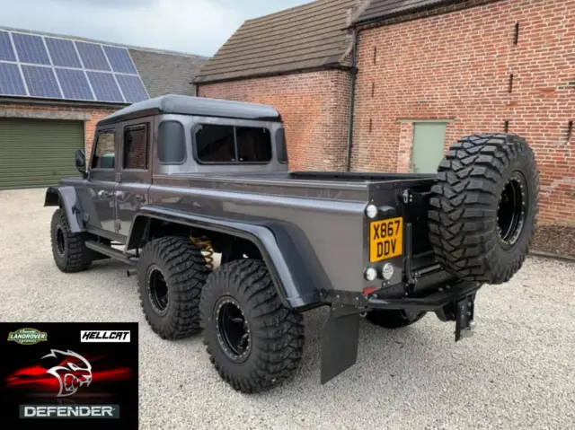hemi hellcat 707 hp land rover defender 6x6 custom build available now!