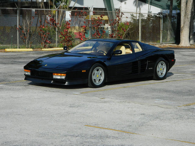 1990 ferrari testarossa black/creme us model 5 lug wheels clean carfax autocheck