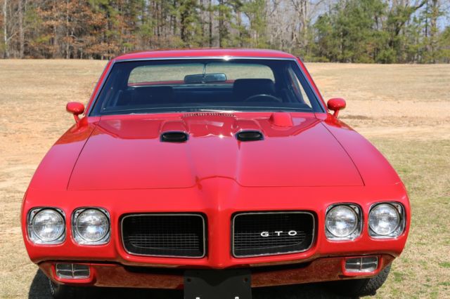1970 pontiac gto 455 ho 4-spd red with black interior immaculate frame off