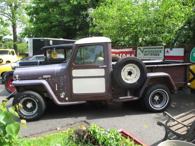 1949 willy overland jeep pickup rust free 4x4 50's chevy 230 6 cyl restore/drive