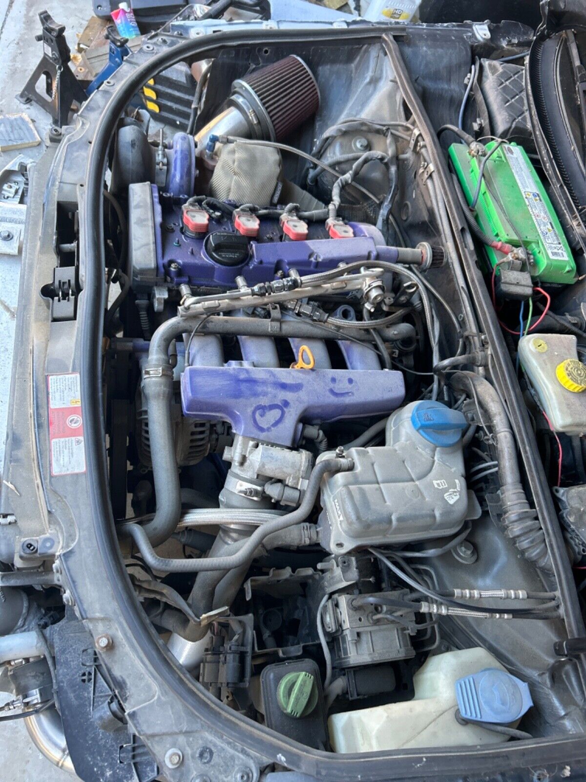 2002 audi a4 with a built motor and single turbo setup 600bhp