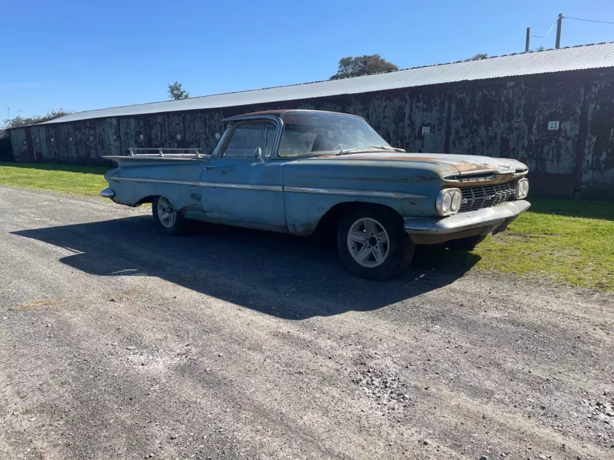 1959 chevrolet el camino pickup, solid project with very little rust and new eng