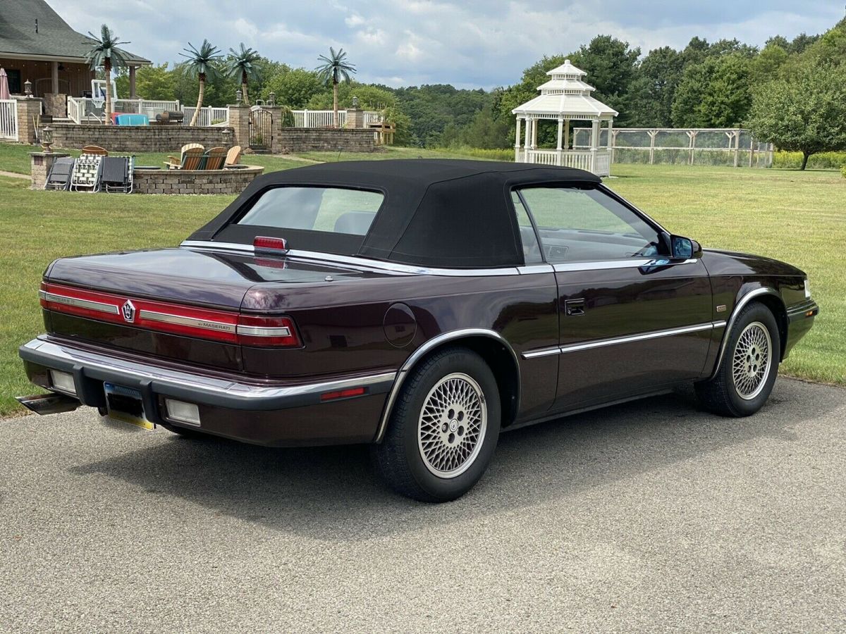 1989 chrysler tc maserati convertible red fwd manual by maserati
