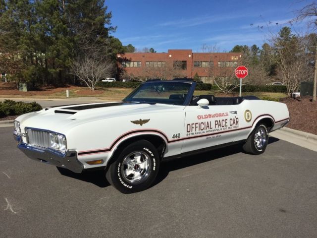 1970 olds 442 indy pace car y74 ram air convertible 455 a/c frame-off 624 made
