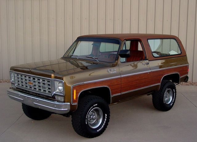 beautiful moss gold 1975 chevrolet k5 blazer cheyenne convertible w/ 400 v8
