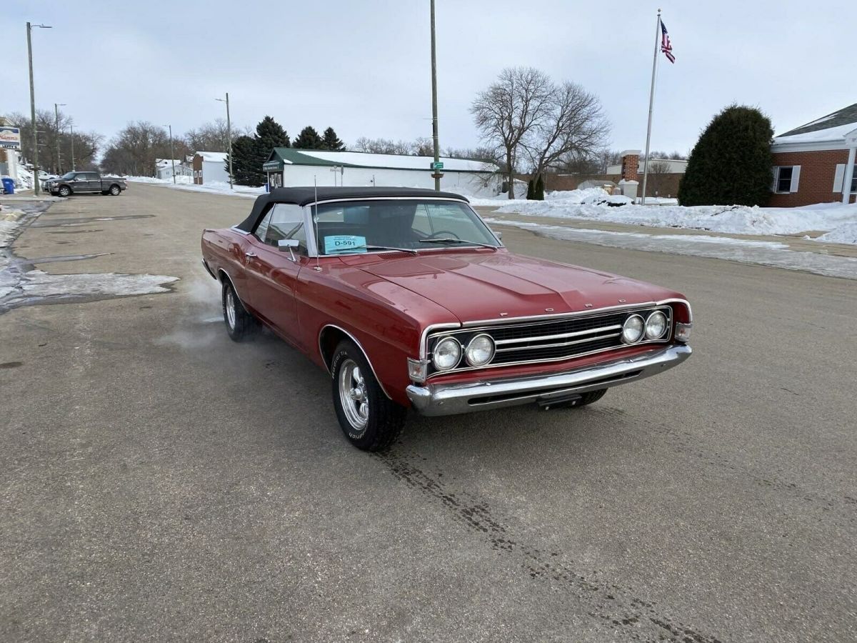 1968 ford fairlane convertible 0 red convertible 8 cyl, automatic