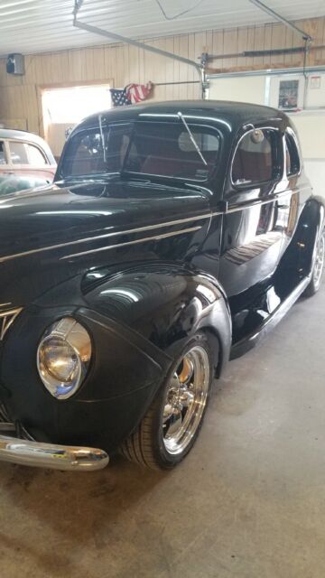 1939 39 ford coupe deluxe street rod hot rod resto mod beautiful black&red-cheap