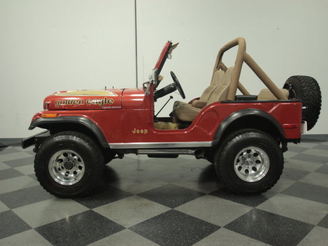 clean & rugged cj5 golden eagle 4x4, 304 v8, manual, lift, full soft top/doors!