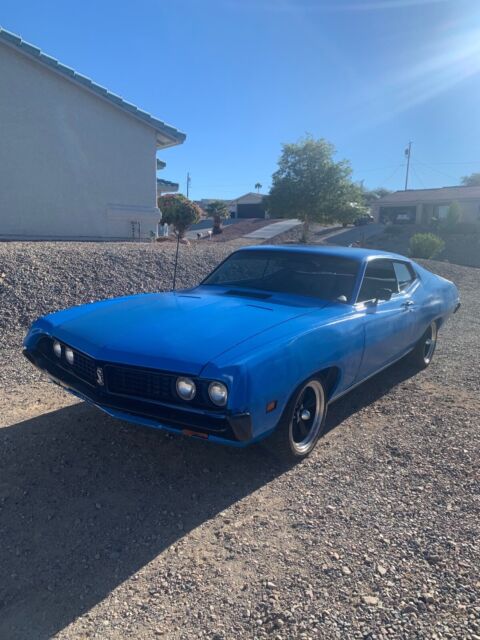 1971 ford torino blue rwd manual