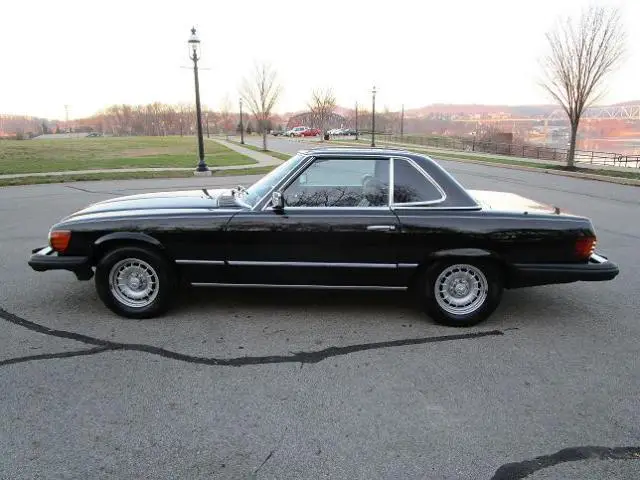1981 mercedes benz 380 sl triple black 77000 miles garage kept chain upgrad